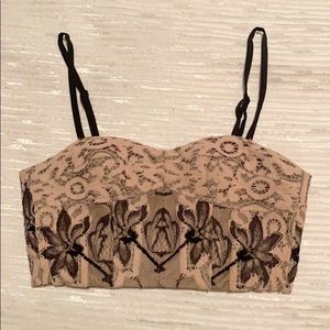 BCBGMAXAZRIA Bustier Pink/black XS